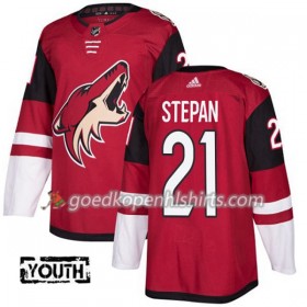 Arizona Coyotes Derek Stepan 21 Adidas 2017-2018 Maroon Authentic Shirt - Kinderen